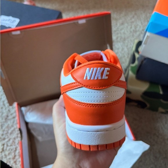 Nike Dunk Low in Orange and White - Picture 2 of 7